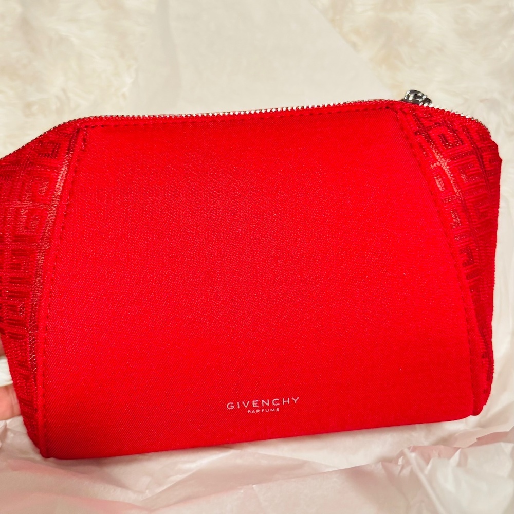 GWP GIVENCHY RED BEAUTY POUCH (BRAND NEW IN BOX )